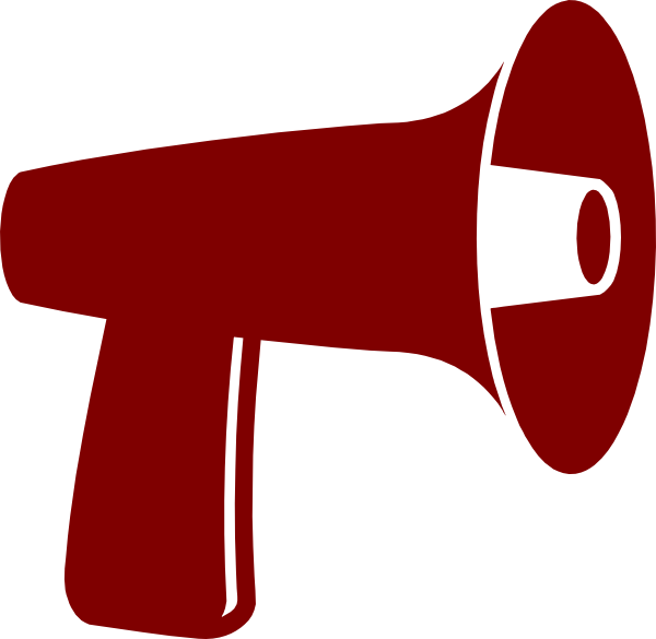 Free Red Megaphone Clipart Image - 8922, Red Cheer Megaphone ...