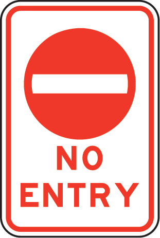 No Entry Sign W5410 - by SafetySign.com