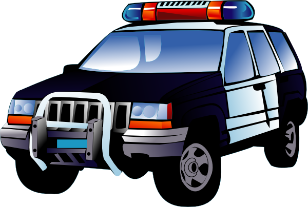 Cartoon police car free clipart