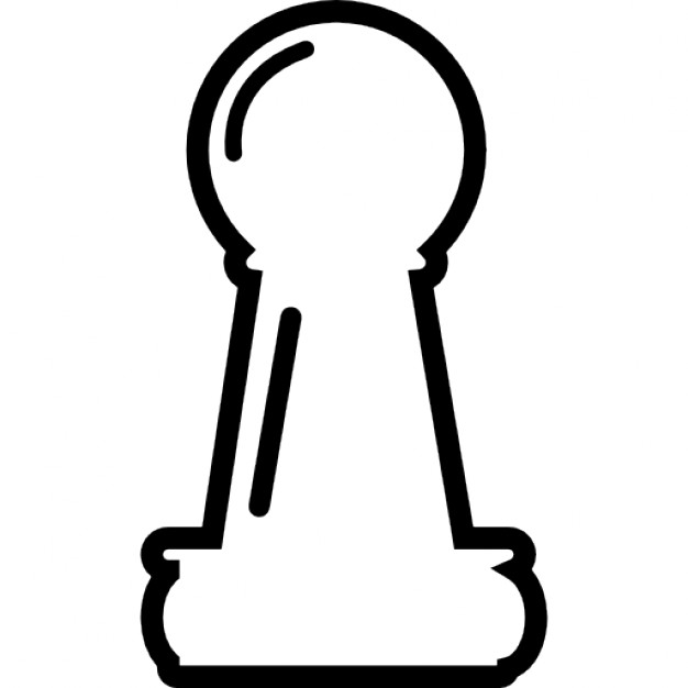 Pawn chess piece outline Icons | Free Download