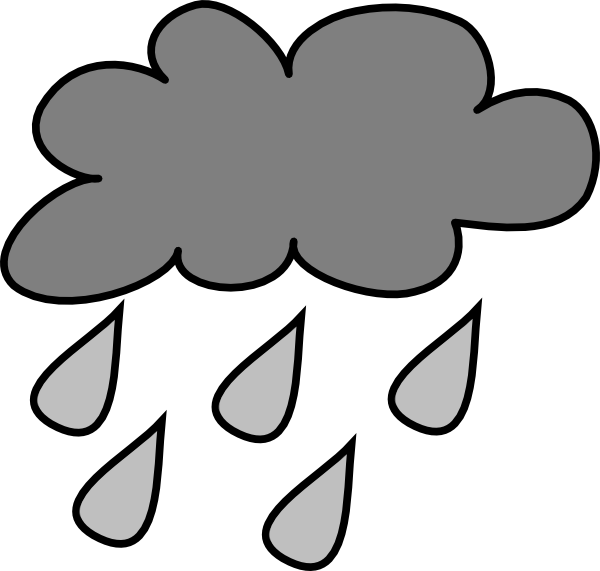 Gray Rain Cloud Royalty Free Clipart Picture