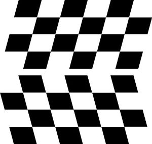 Chequered Flags Rally Motorsport Stock Car Stickers ~3
