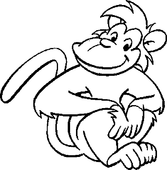 clip art outline monkey - photo #12