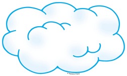 Cloud with Blue Outline | Product Detail | Scholastic Printables