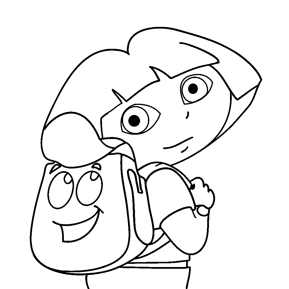 dora backpack coloring page pages pictures imagixs
