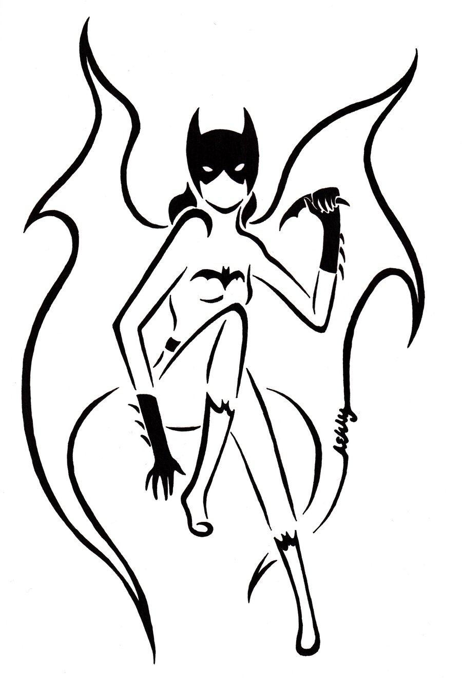 deviantART: More Like Batgirl tribal tatt. by Zanture-