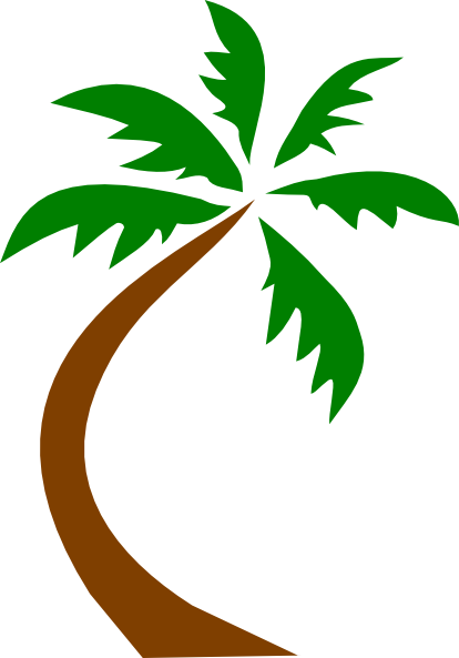 Palm Tree Curved Clip Art SVG Downloads - Nature - Download vector ...