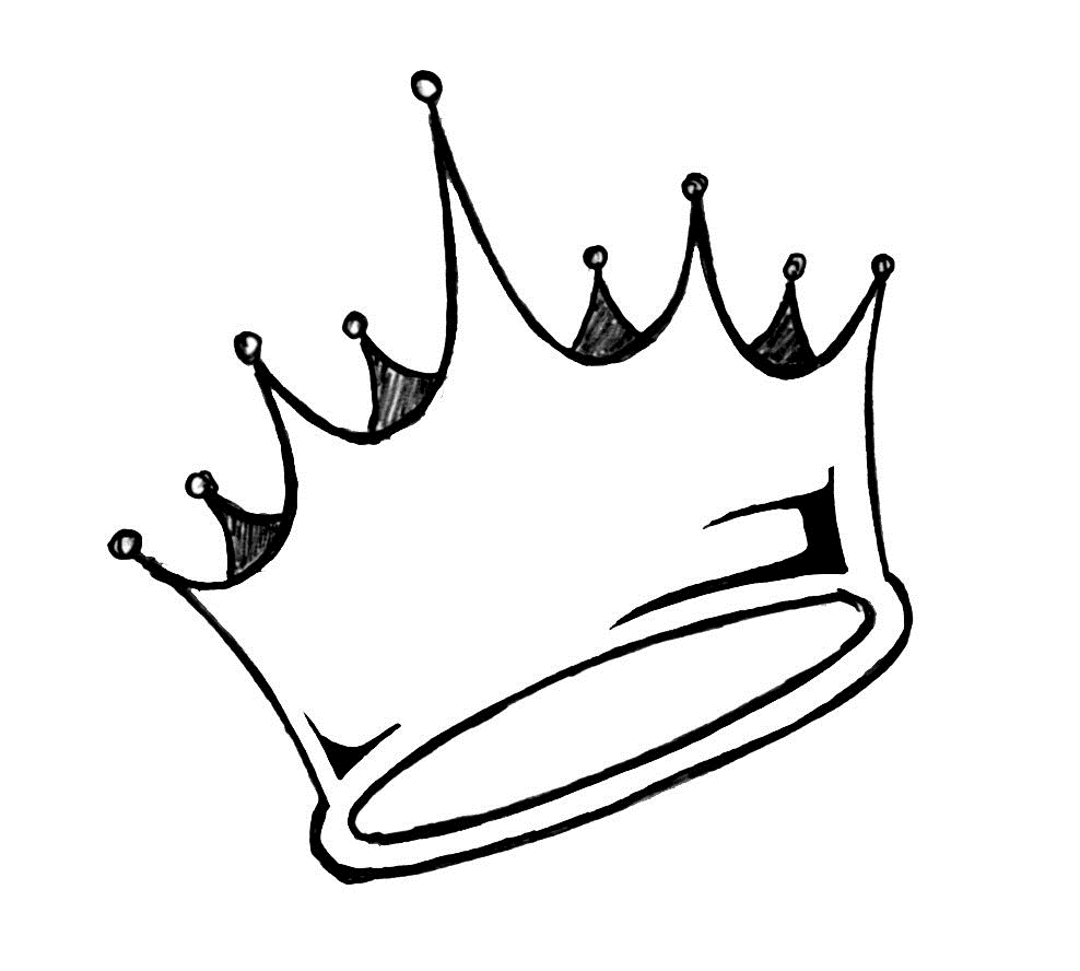 princess crown clipart black and white - photo #44