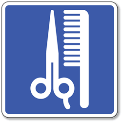 Barber Shop and Beauty Salon Symbol Sign - 8x8