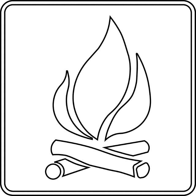 Campfire, Outline | ClipArt ETC