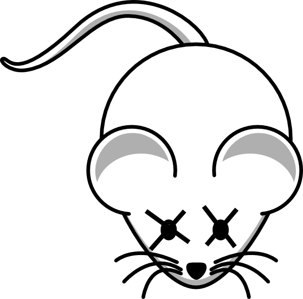 Dead Mouse clip art - vector clip art online, royalty free ...