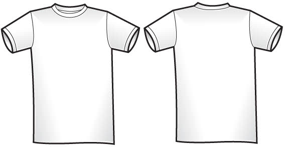 Zweiseitig T-shirt Vorlage kostenlose vector cliparts, kostenlose ...