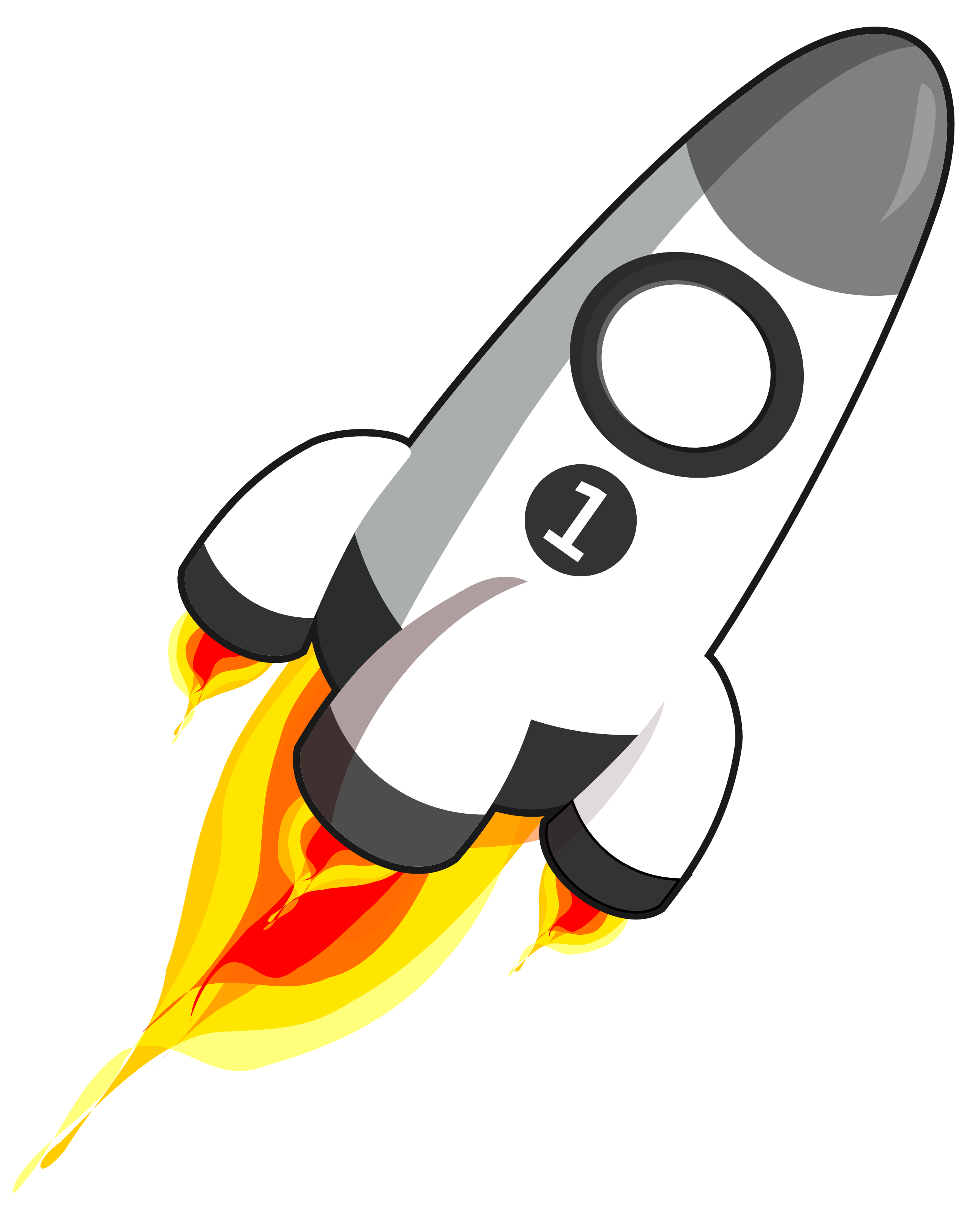 rocket blue and red black white line art scalable vector graphics ...