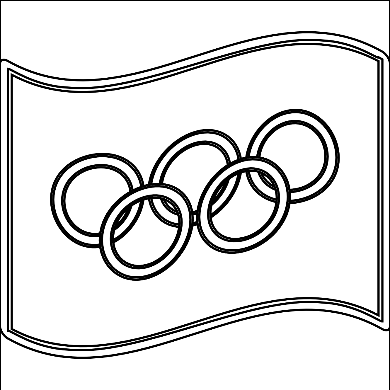 nuvola olympic flag black white line art tattoo ...