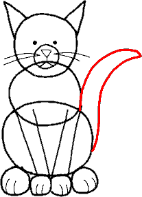 Learn to draw a simple cat - very easy drawing lesson