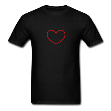 heart (outline, 1c) T-Shirt ID: 4918289