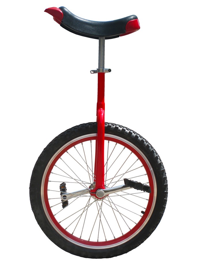 Top Model 24" Red Unicycle Chrome Plated Wheel with Free Stand and ...