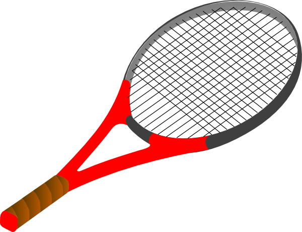 Red Tennis Racket Clip Art - vector clip art online ...