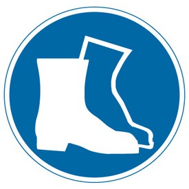 International Symbol Labels - Wear Foot Protection - SYM85
