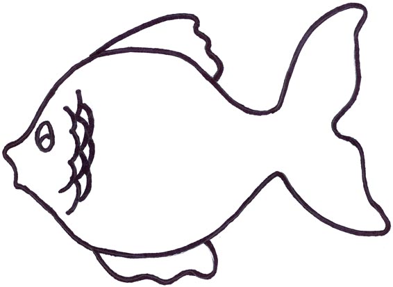 Download Fish Outline Coloring Page | GuthrieMedia