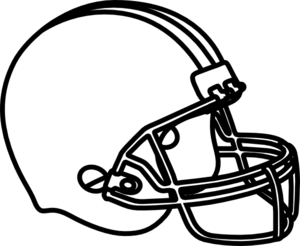 White football helmet clipart