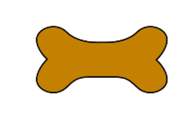 Cartoon dog bones clipart