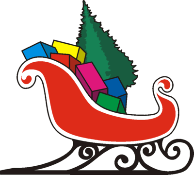 Christmas sled clipart