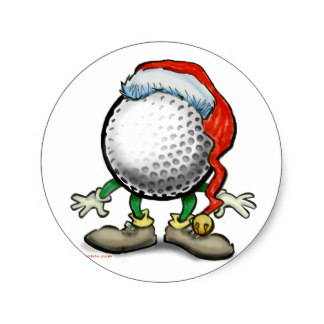 Golf Christmas Stickers | Zazzle