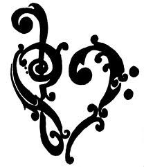 Not mine- treble clef/ bass clef heart | Nails | Pinterest ...