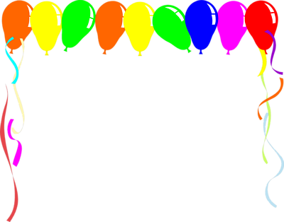 Birthday Balloons Border Clip Artaninfinitedaisychain
