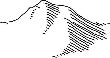 Black Outline Map Mountain White Symbols Free Vector - Nature ...