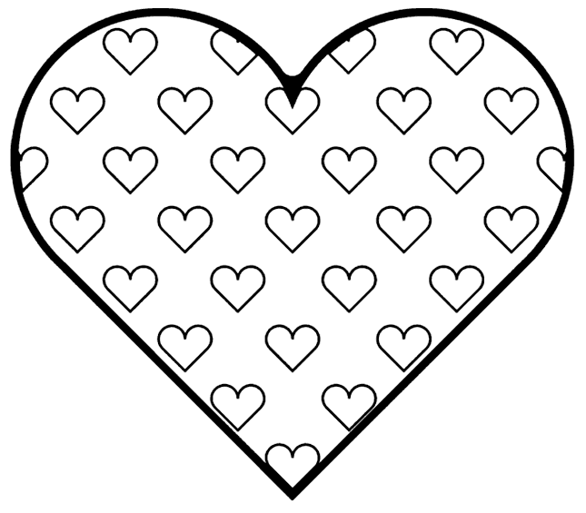 valentine's day clip art to color - photo #4