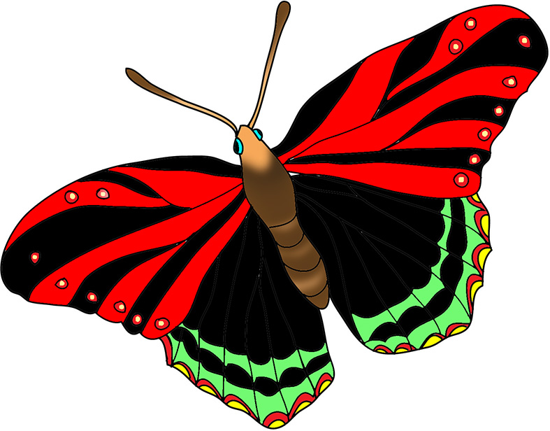 free red butterfly clip art - photo #7