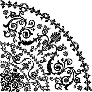 Black curled quadrant design | royalty free vector clipart ...