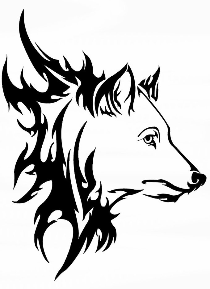 Wolf Tattoos With Flames Around Them Clipart - Free to use Clip ...