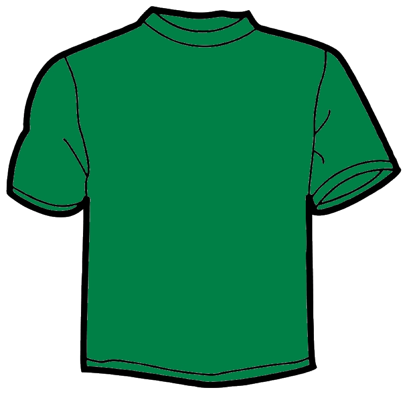 Green t shirt clipart