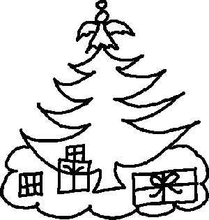 Clip Art Black And White Xmas Trees Clipart