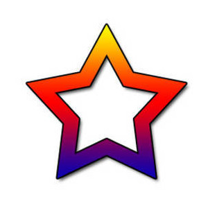 Free Clipart Picture of an Open Rainbow Star - Polyvore