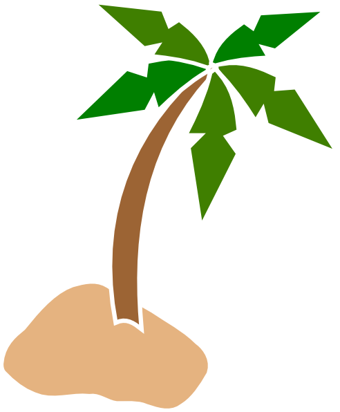 Coconut Tree Clip Art | Mewarnai