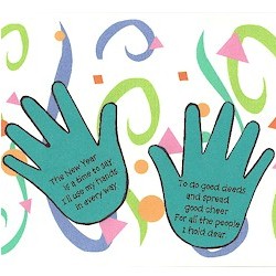 Free Kids Crafts - New Years Handprint Poem