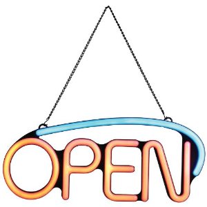 New Open Programmed Business Restaurant Cafe Sign ...