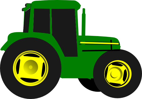 Green Tractor clip art - vector clip art online, royalty free ...