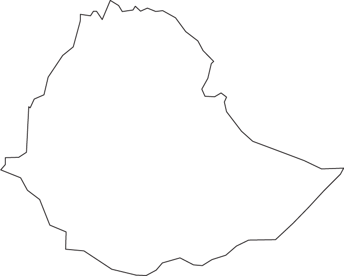 Ethiopia outline map
