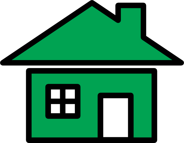 Green Home Icon Clip Art - vector clip art online ...