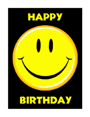 A Happy Face Birthday Greeting Card - Happy Birthday Printable ...