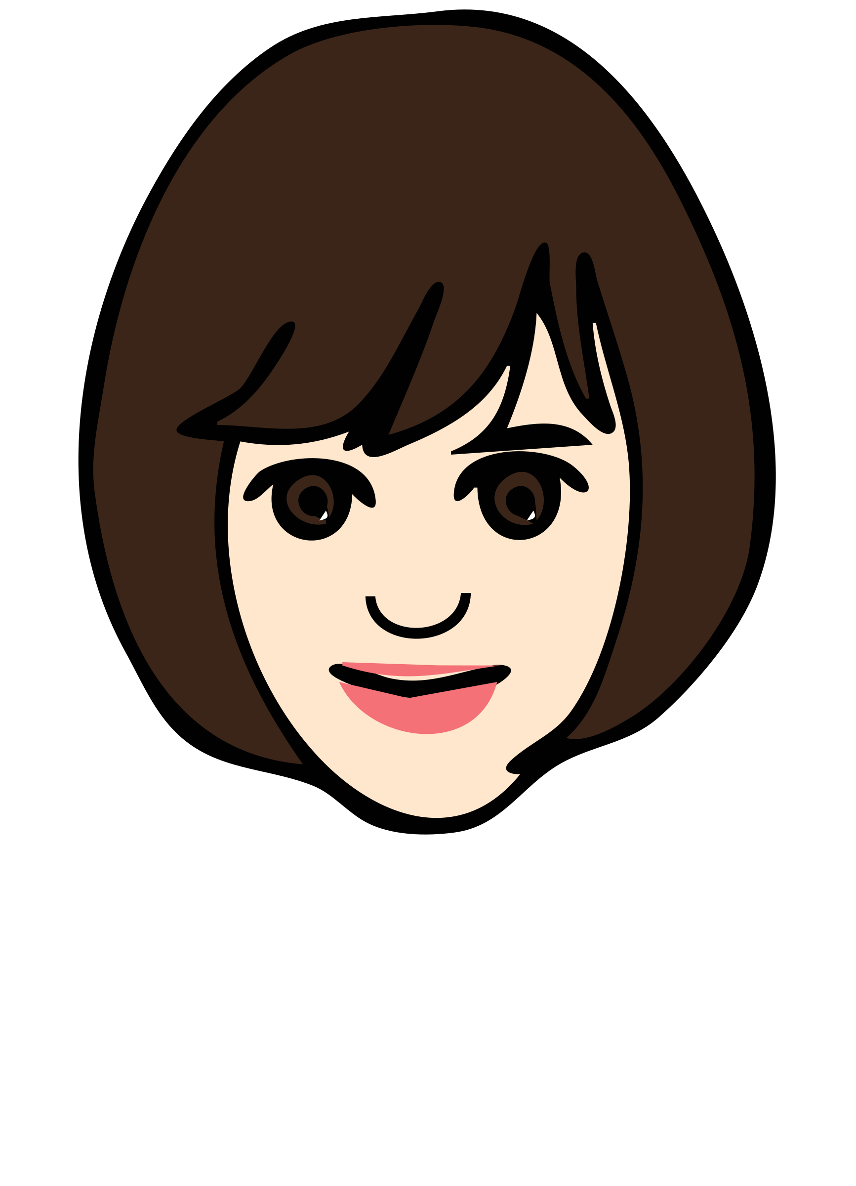 Girl face clipart png