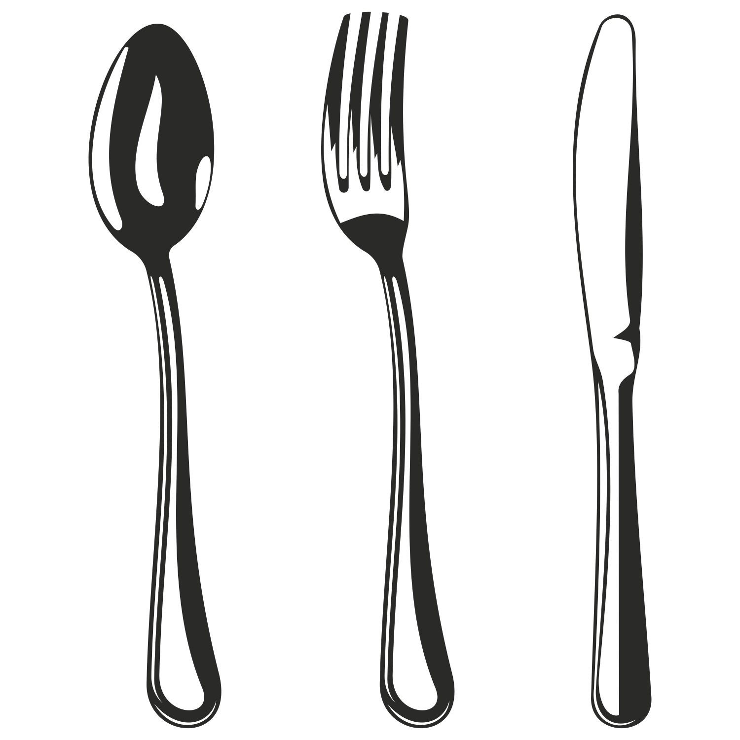 Fork spoon and knife clipart