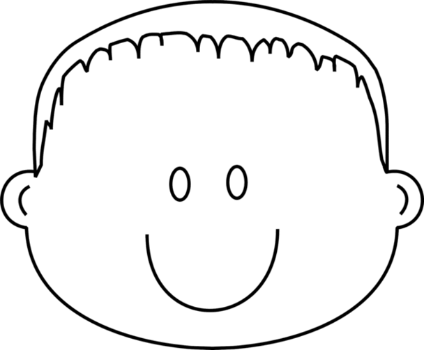 Happy Face Coloring Page Clipart - Free to use Clip Art Resource