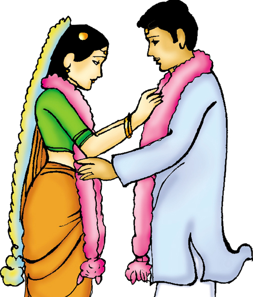 Wedding logo clipart colour