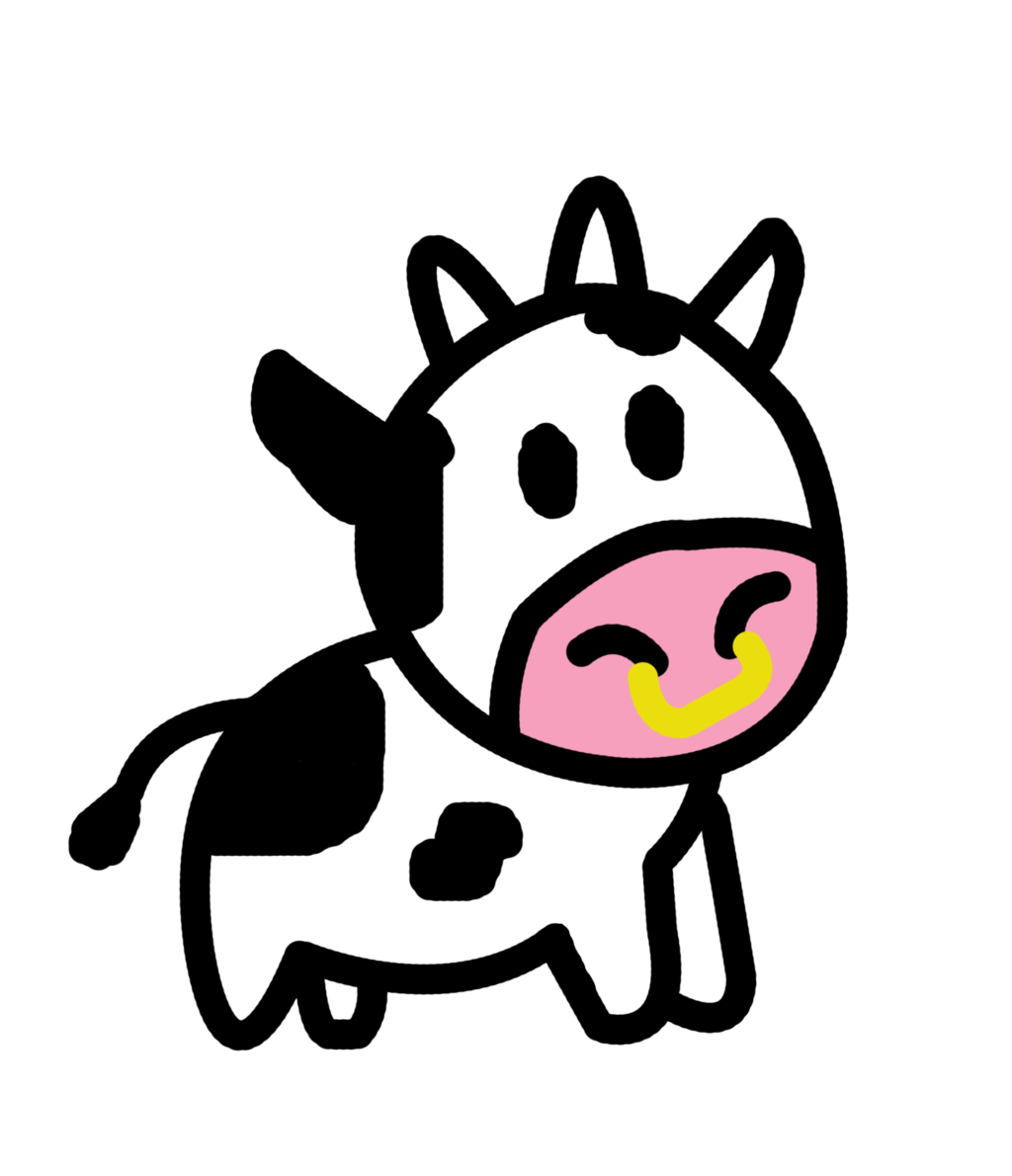 Clipart cows simple
